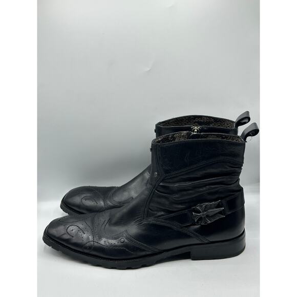 MARK NASON Lounge U Rock Ankle Boots Leather Moto Sz 14 $550 main image 10